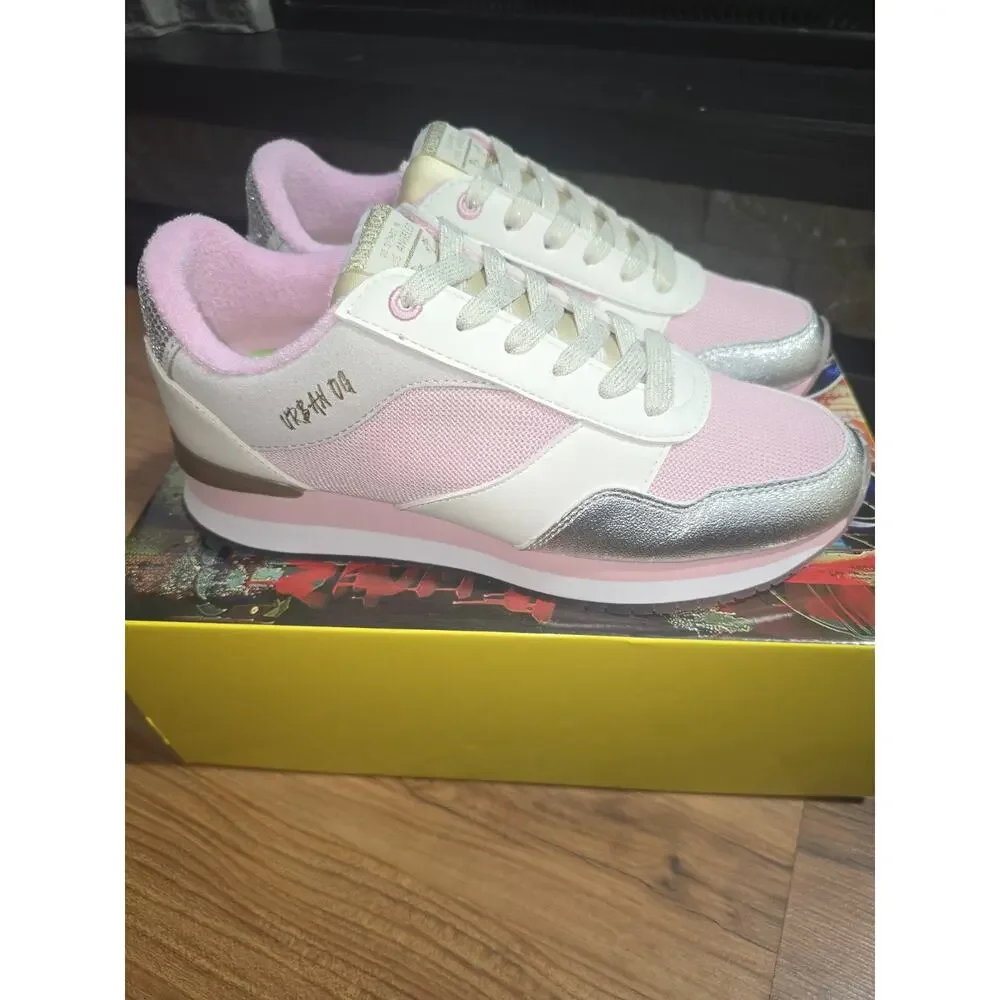 Amazon Womens Sneakers Size 8.5 Low Top Pink Gray Urban Og - Picture 4 of 6